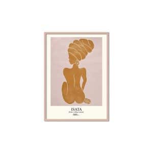 Poster & Frame | Isata, Størrelse A2, Ramme Pink wood