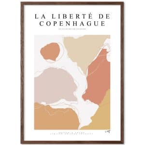 Poster & Frame | La Liberté De Copenhague, Størrelse A2, Ramme Oak dark