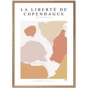 Poster & Frame | La Liberté De Copenhague, Størrelse A2, Ramme Oak nature