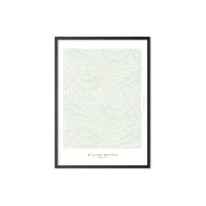 Poster & Frame | Light Green, Størrelse A2, Ramme Black wood