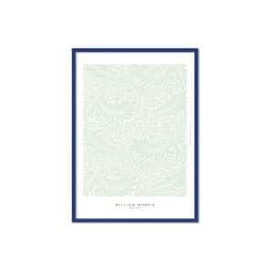Poster & Frame | Light Green, Størrelse A2, Ramme Blue wood