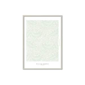 Poster & Frame | Light Green, Størrelse A2, Ramme Cashmere grey wood