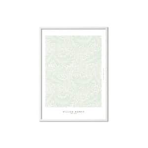 Poster & Frame | Light Green, Størrelse A2, Ramme White wood