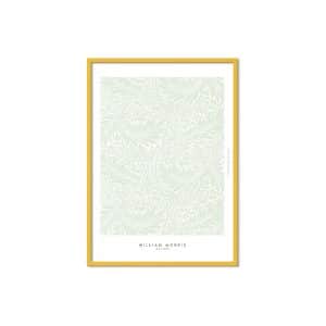 Poster & Frame | Light Green, Størrelse A2, Ramme Yellow wood