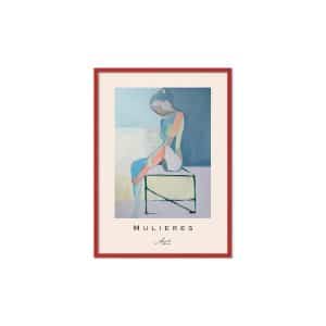 Poster & Frame | Luna, Størrelse A2, Ramme Red wood