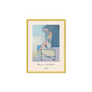 Poster & Frame | Luna, Størrelse A2, Ramme Yellow wood